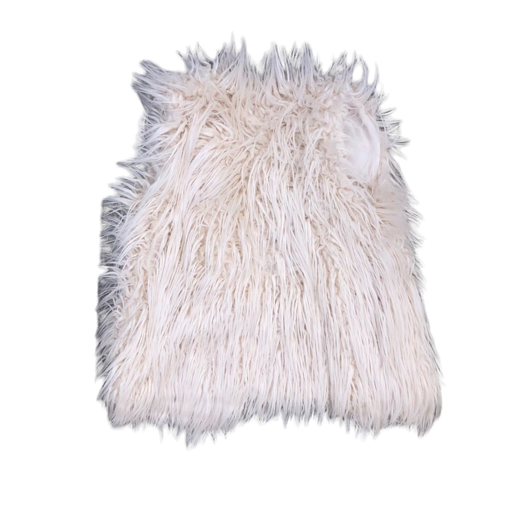 Zara Girls white faux fur vest, size 5/6 - Picture 3 of 6